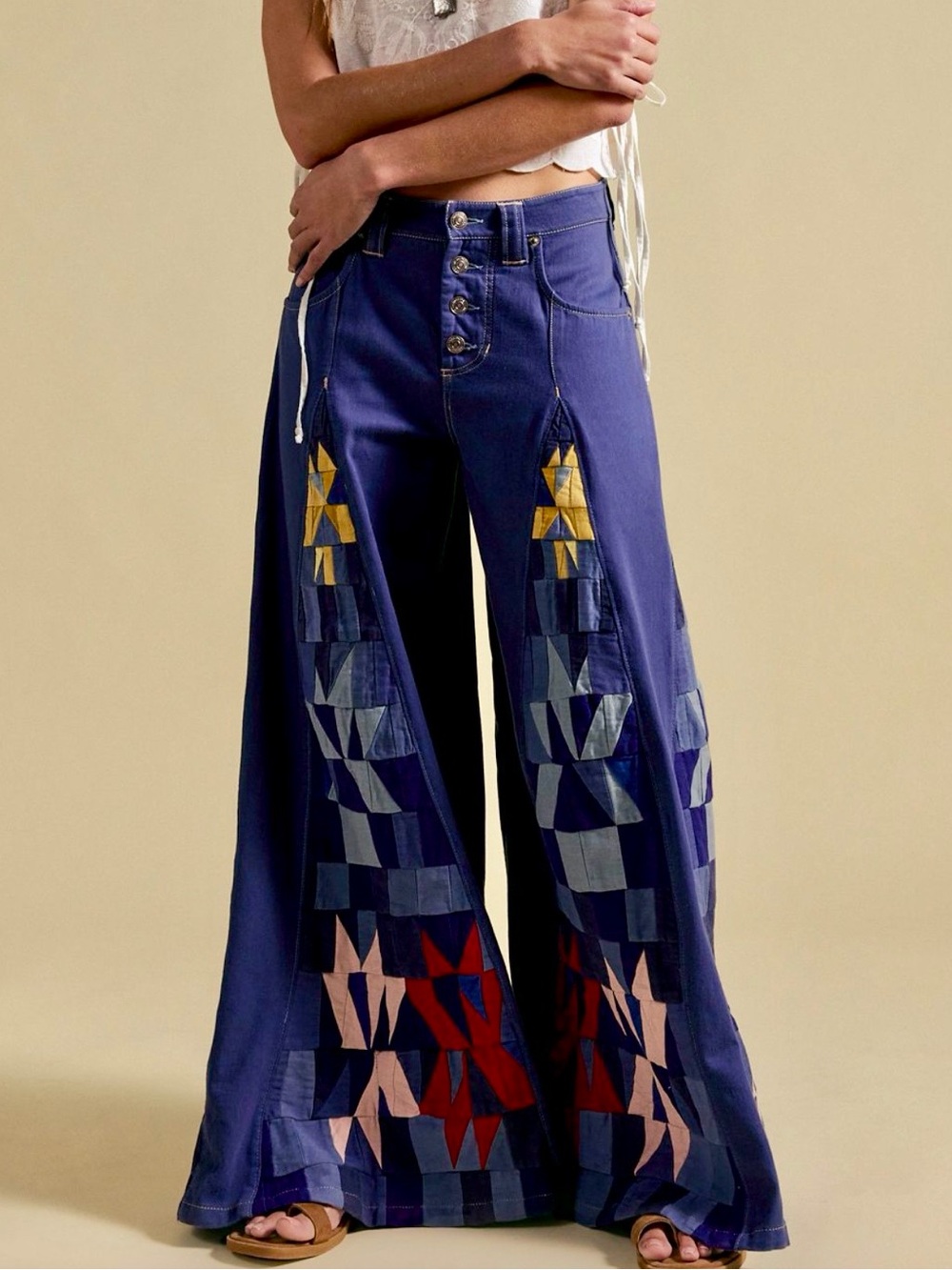 We The Free Kaleidoscope Wide Leg Jeans